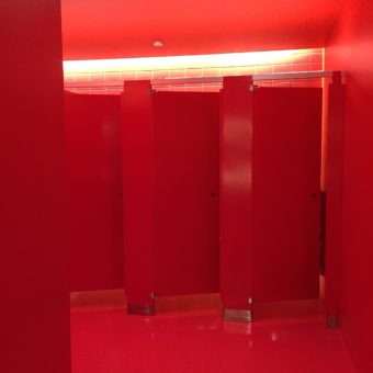 Red Bathroom Stalls, New SFMOMA