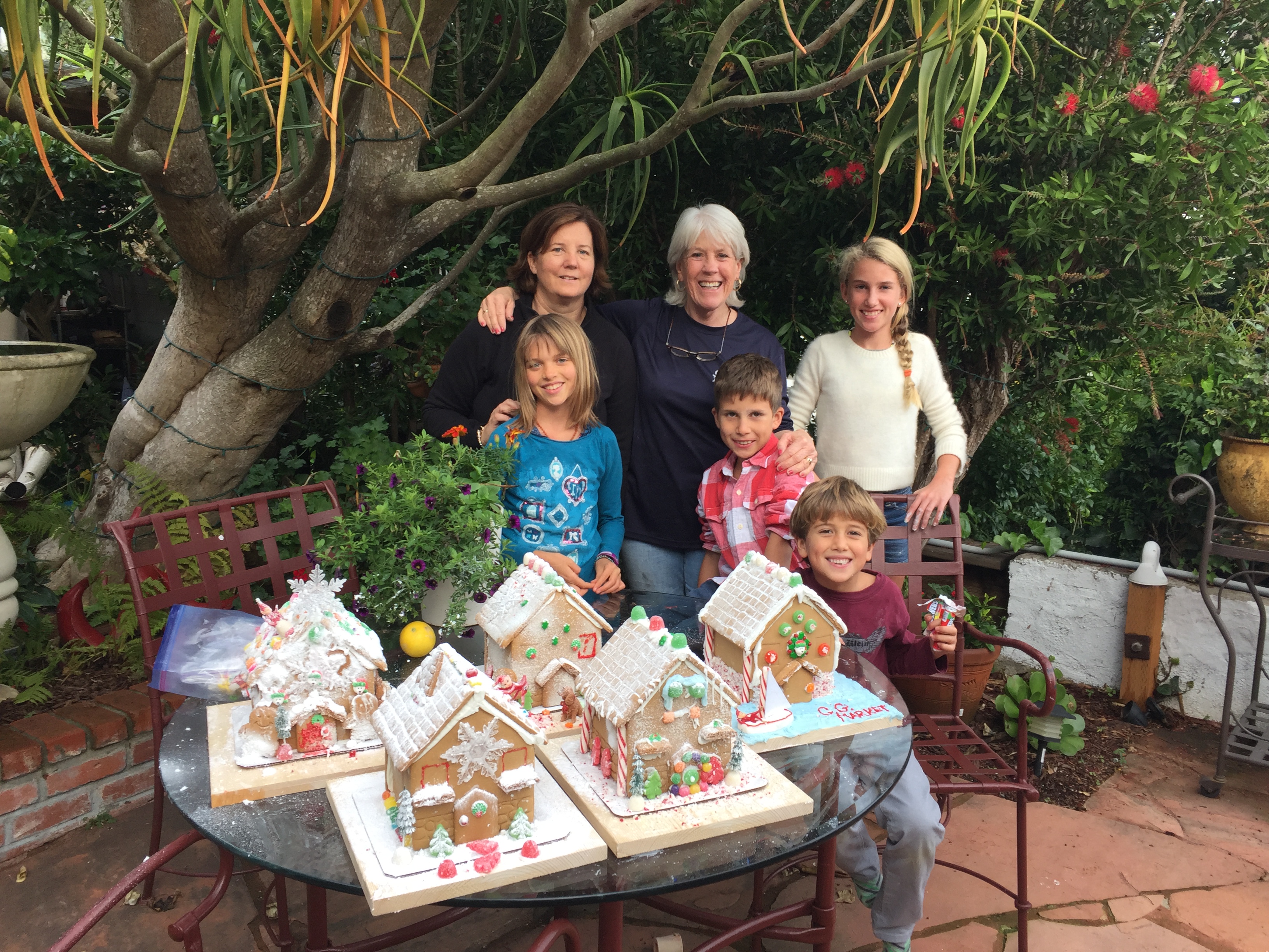 Kate and the Old Town Gang with Their Gingerbread Houses
