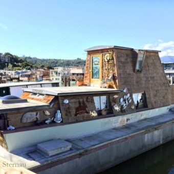 Houseboat with Shells, Waldo Point, floating art colony