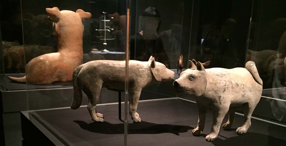 Dogs, animals of ancient chinese art