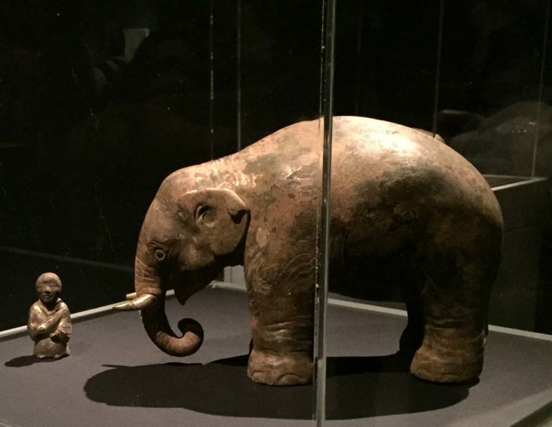 Elephant and Trainer, animals of ancient chinese art