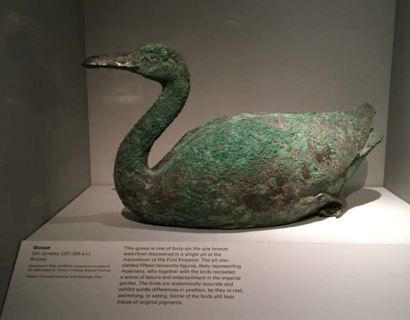 Bronze goose, animals of ancient chinese art