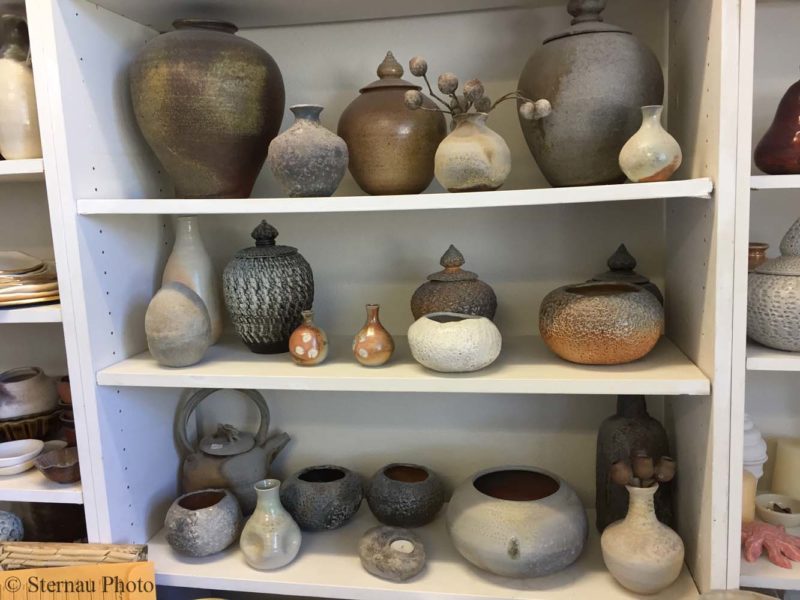 Display Shelves at Sausalito Pottery, Ceramic Innovations