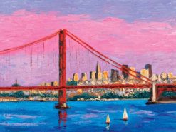 San Francisco with Golden Gate Bridge by Susan Sternau