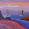 Sunset at Golden Gate, giclee print by Susan Sternau