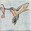 Ruby Throated Hummingbird Tile by Susan Sternau
