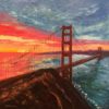Sunrise Bridge with Rock 2 Oil Painting by Susan Sternau