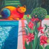 Tropical Cat 1 Oil Painting by Susan Sternau