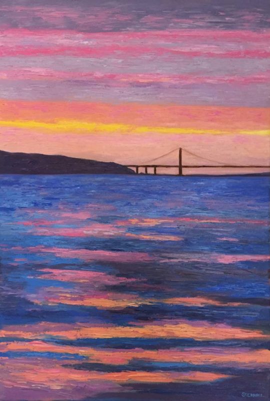 Bay Sunrise Oil, Print Image by Susan Sternau