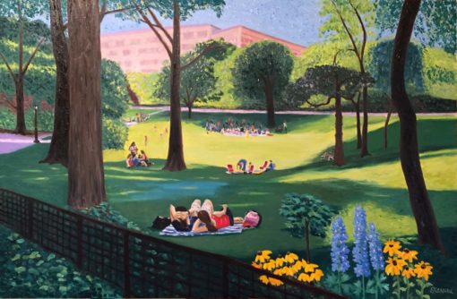 Summer in the Park Oil by Susan Sternau