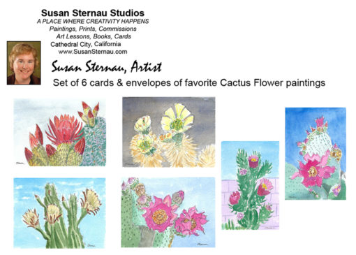 Cactus Flower Cards by Susan Sternau, Back Insert for web