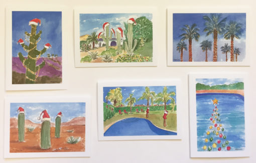 Desert Holiday Cards by Susan Sternau, 6 cards for web