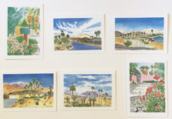 Desert Landscape Watercolor Cards by Susan Sternau, 6 cards web