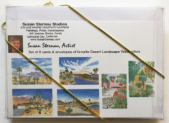 Desert Landscape Watercolor Cards by Susan Sternau, Box back for web