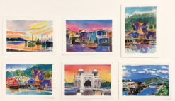 Sausalito Houseboats Cards by Susan Sternau, 6 cards for web