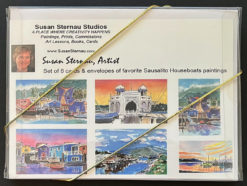 Sausalito Houseboats Card Box, back, by Susan Sternau
