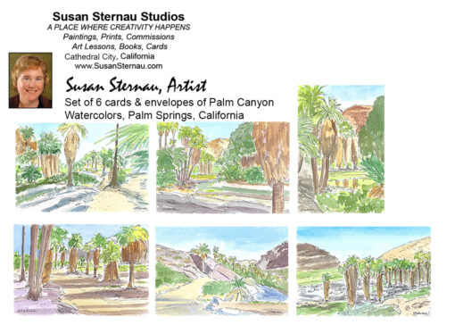Palm Canyon Card Box insert by Susan Sternau