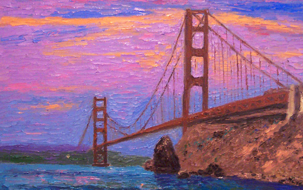 Golden Gate Sunset by Susan Sternau
