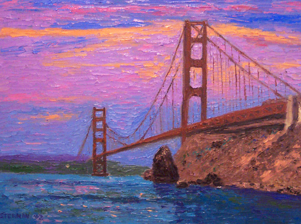 Golden Gate Sunset print by Susan Sternau