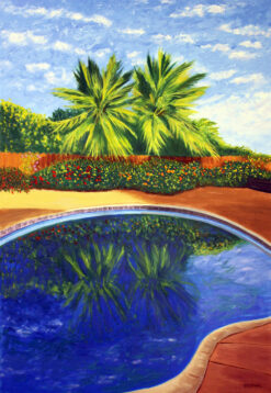 Pool with Palms by Susan Sternau Palm