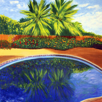 Pool with Palms by Susan Sternau Palm