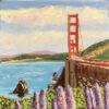Golden Gate from Vista Point mini oil front by Susan Sternau