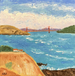 Headlands and Golden Gate Bridge 3 front, by Susan Sternau