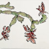 Christmas Cactus Tile by Susan Sternau