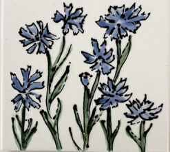 Cornflowers tile by Susan Sternau